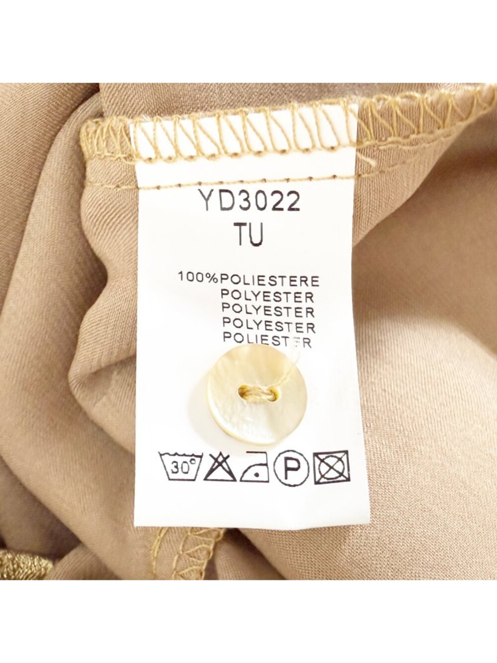KAILIER Metallic Gold LSV Button-Down Shirt M - Picture 8 of 10